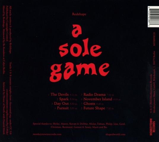 A Sole Game - CD Audio di Redshape - 2