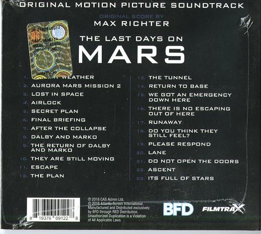 Last Days on Mars (Colonna sonora) - CD Audio di Max Richter - 2