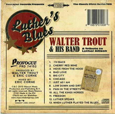 Luther's Blues. A Tribute to Luther Allison - CD Audio di Walter Trout (Band) - 2