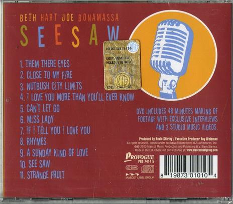 Seesaw - CD Audio + DVD di Joe Bonamassa,Beth Hart - 2
