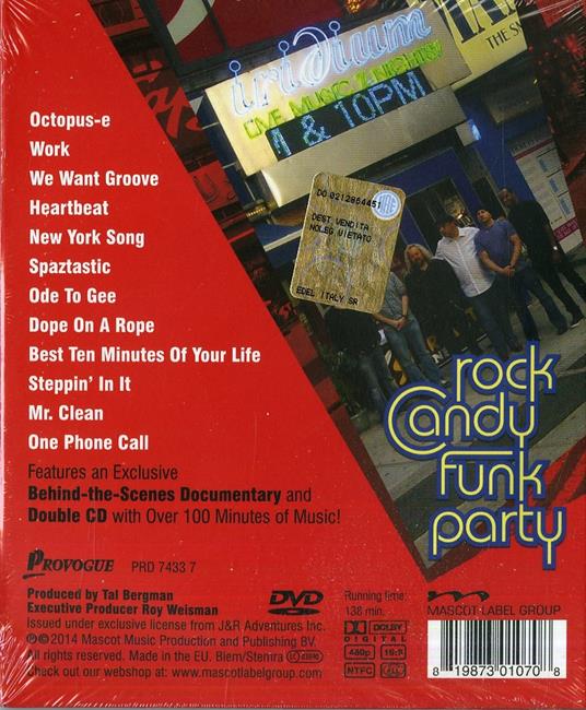 Takes New York. Live at the Iridium (feat. Joe Bonamassa) - CD Audio + DVD di Rock Candy Funk Party - 2