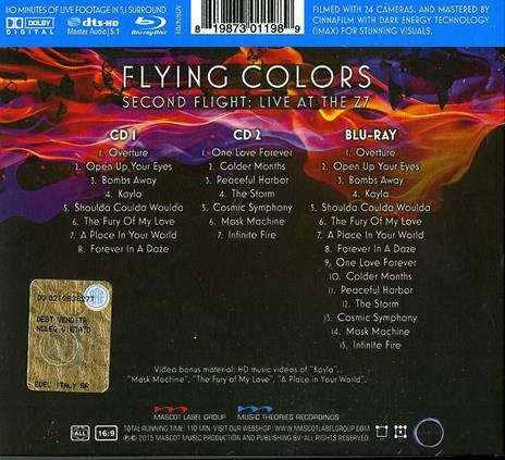 Second Flight. Live at the Z7 - CD Audio + Blu-ray di Flying Colors - 2