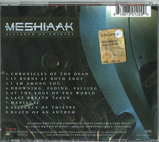 Alliance of Thieves - CD Audio di Meshiaak - 2