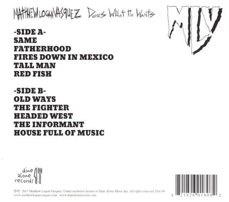 Does What He Wants - CD Audio di Matthew Logan Vasquez - 2