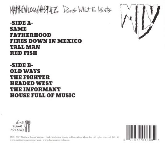 Does What He Wants - CD Audio di Matthew Logan Vasquez - 2