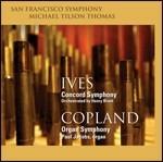 A Concord Symphony / Sinfonia per organo - SuperAudio CD ibrido di Aaron Copland,Charles Ives,Michael Tilson Thomas,San Francisco Symphony Orchestra,Paul Jacobs