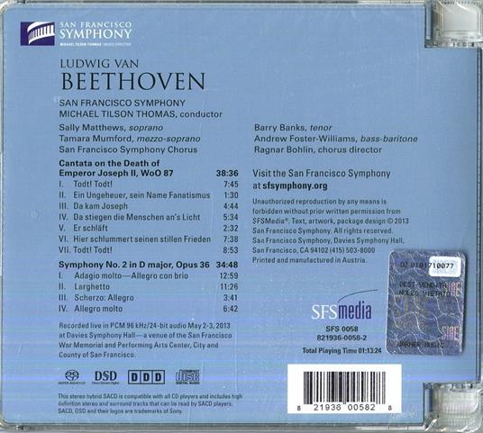 Cantata on the Death of - SuperAudio CD ibrido di Ludwig van Beethoven - 2