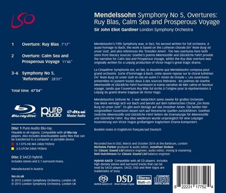 Sinfonia n.5 - SuperAudio CD ibrido + Blu-ray di Felix Mendelssohn-Bartholdy - 2