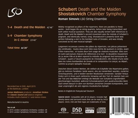 Death and the Maiden - SuperAudio CD ibrido di Franz Schubert - 2