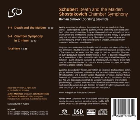 Death and the Maiden - SuperAudio CD ibrido di Franz Schubert - 2