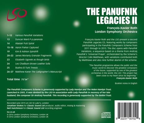 Panufnik Legacies II - CD Audio di London Symphony Orchestra - 2