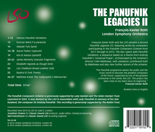 Panufnik Legacies II - CD Audio di London Symphony Orchestra - 2