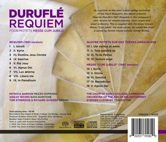 Duruflak: Requiem - CD Audio di King's College Choir,Maurice Duruflé - 2