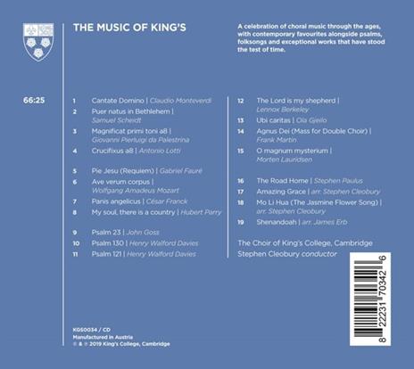 The Music of King's. Choral Favourites - CD Audio di King's College Choir - 2