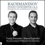 Concerti per pianoforte n.1, n.2, n.3, n.4 - Rapsodia su un tema di Paganini - CD Audio di Sergei Rachmaninov,Royal Liverpool Philharmonic Orchestra,Vasily Petrenko,Simon Trpceski
