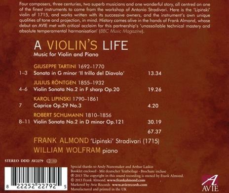 A Violin's Life - CD Audio di Frank Almond - 2