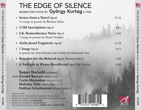 The Edge Of Silence - Works For Voice By Gyorgy Kurtag - CD Audio di György Kurtag - 2