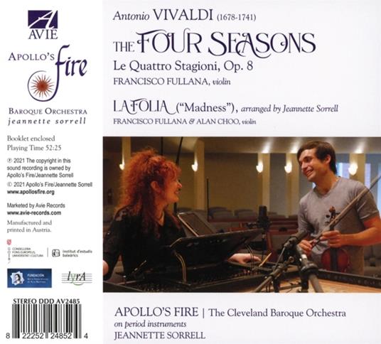 Four Seasons - CD Audio di Antonio Vivaldi,Apollo's Fire,Jeanette Sorrell,Francisco Fullana - 2