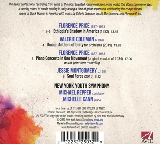 Ethiopia'S Shadow In America - CD Audio di New York Youth Symphony - 2