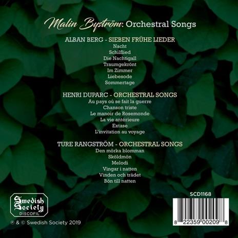 Orchestral Songs - CD Audio di Malin Bystrom - 2