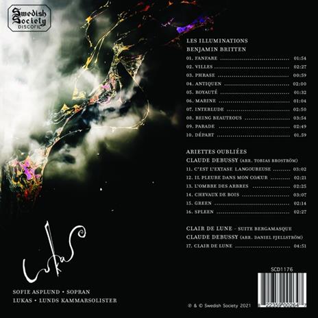 Britten. Les Illuminations-Debussy. Ariettes Oubliees - CD Audio di Sofie Asplund - 2