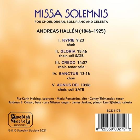 Missa Solmenis - CD Audio di A. Hallens - 2