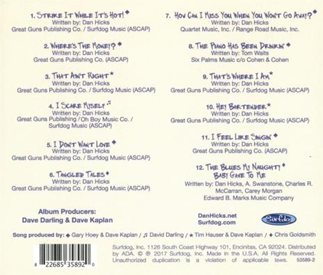 I Feel Like Singin' - CD Audio di Dan Hicks and the Hot Licks - 2