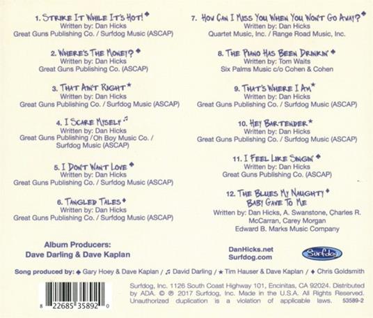 I Feel Like Singin' - CD Audio di Dan Hicks and the Hot Licks - 2