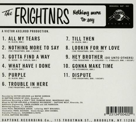 Nothing More to Say - CD Audio di Frightnrs - 2