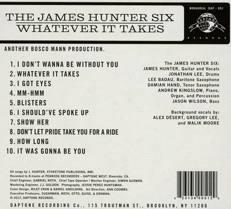 Whatever it Takes - CD Audio di James Hunter (Six) - 2