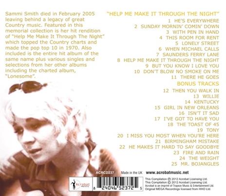 Help Me Make it Through - CD Audio di Sammi Smith - 2