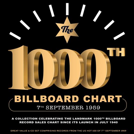 1000th Billboard Chart 7th September 1959 - CD Audio
