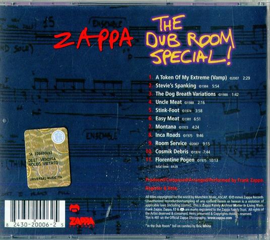 The Dub Room Special - CD Audio di Frank Zappa - 2