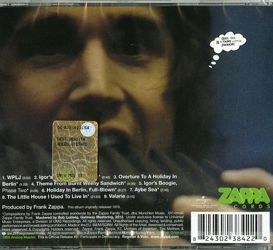 Burnt Weeny Sandwich - CD Audio di Frank Zappa - 2