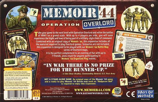 Memoir44. Operation Overlord. Gioco da tavolo - 4