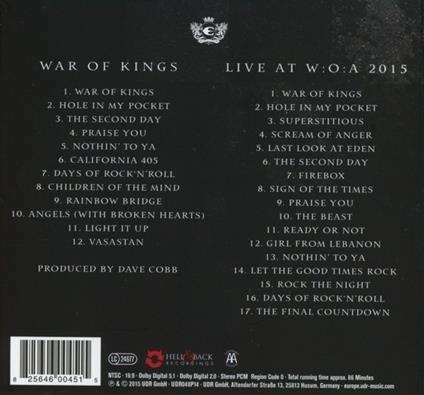 War of Kings (Blu-Ray Special Edition) - CD Audio + Blu-ray di Europe