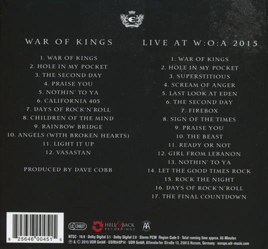 War of Kings (Blu-Ray Special Edition) - CD Audio + Blu-ray di Europe