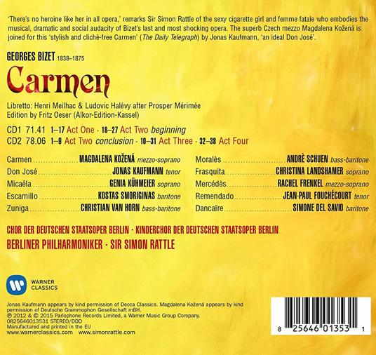 Carmen - CD Audio di Georges Bizet,Berliner Philharmoniker,Simon Rattle - 2
