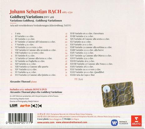 Variazioni Goldberg - CD Audio + DVD di Johann Sebastian Bach,Alexandre Tharaud - 2