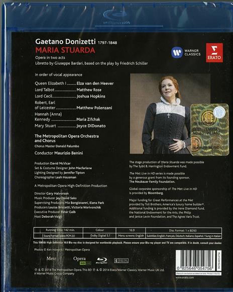 Gaetano Donizetti. Maria Stuarda (Blu-ray) - Blu-ray di Gaetano Donizetti,Maurizio Benini - 2