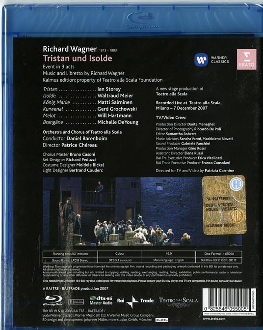 Richard Wagner. Tristan Und Isolde di Patrice Chéreau - Blu-ray - 2