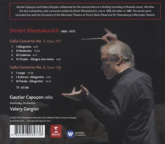 Concerti per violoncello - CD Audio di Dmitri Shostakovich,Gautier Capuçon,Valery Gergiev,Orchestra del Teatro Mariinsky - 2