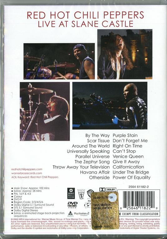 Red Hot Chili Peppers. Live at the Slane Castle (DVD) - Red Hot Chili
