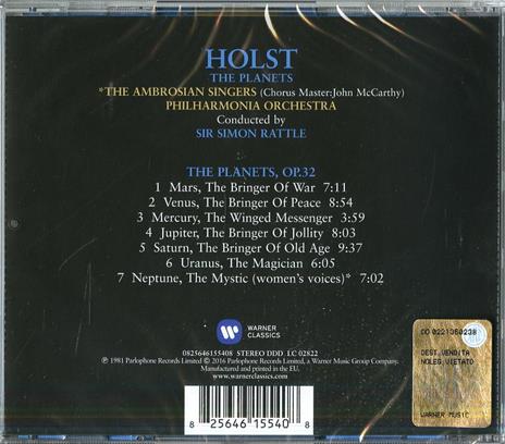 I pianeti (The Planets) - CD Audio di Gustav Holst,Simon Rattle,Philharmonia Orchestra,Ambrosian Singers - 2