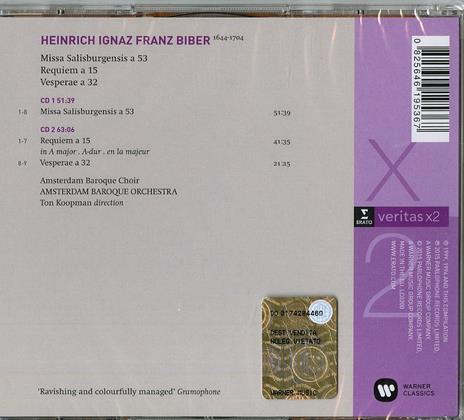 Messa - Requiem - CD Audio di Heinrich Ignaz Franz Von Biber,Ton Koopman,Amsterdam Baroque Orchestra - 2