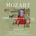 250° Anniversario. Opera vol.2: La finta giardiniera – Lucio Silla – Il Re Pastore - Thamos – Der Schauspieldirektor - CD Audio di Wolfgang Amadeus Mozart,Edita Gruberova,Thomas Hampson,Dawn Upshaw,Ann Murray,Thomas Moser,Nikolaus Harnoncourt,Concentus Musicus Wien
