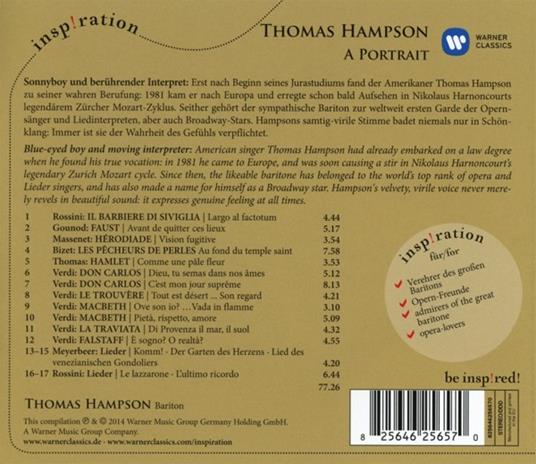 A Portrait - CD Audio di Thomas Hampson - 2