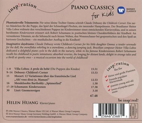 Inspiration. Piano Classics for Kids - CD Audio di Helen Huang - 2