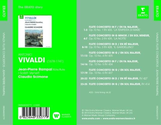 Concerti per flauto - CD Audio di Antonio Vivaldi,Jean-Pierre Rampal,Claudio Scimone,Solisti Veneti - 2