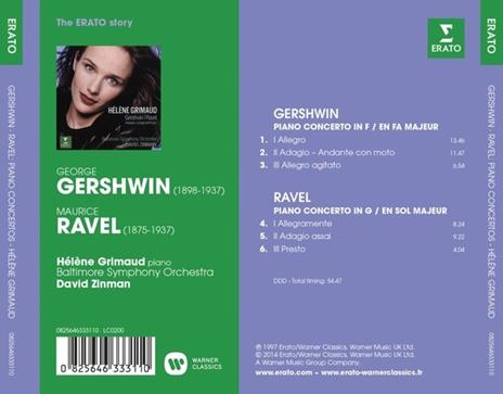 Concerti per pianoforte - CD Audio di George Gershwin,Maurice Ravel,David Zinman,Hélène Grimaud,Baltimore Symphony Orchestra - 2